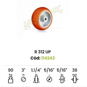 Roda para rodízio 312 up
