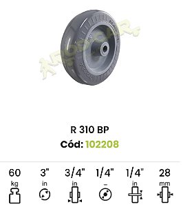 Roda para rodízio 310 bp