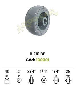 Roda para rodízio 210 bp