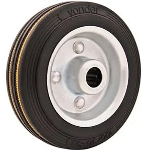 Roda de borr. 4" média 88kg eixo rolete 12mm