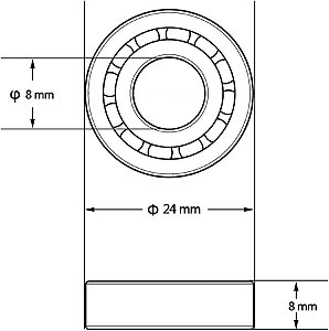 Rolamento 628 2rs 8x24x8 ISB