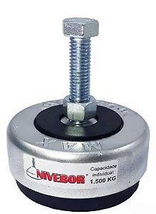 Nivelador de vibracao mini com parafuso 3/8 capacidade 200kg tradicional
