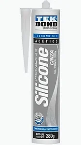 Silicone Acético Tekbond 256g - Selante para Vidros, Alumínio, Box e Esquadrias