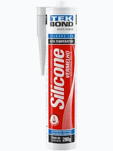 Silicone De Alta Temperatura Vermelho 280g Tekbond