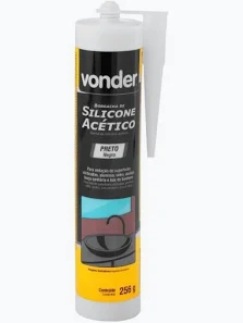 Silicone Preto Acetico 256g Vonder