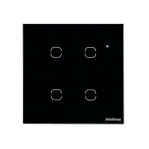 INTERRUPTOR SMART WI-FI TOUCH 4 TECLAS PRETO EWS 1004