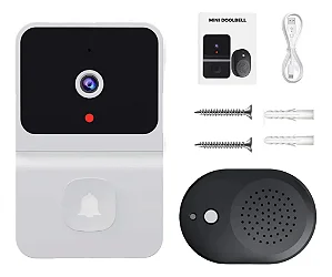 Campainha Sem Fio Inteligente Com Interfone Câmera Wi-fi
