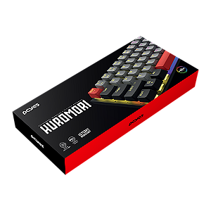 TECLADO MECANICO GAMER PCYES KUROMORI 60% BLACK VULCAN - SWITCH RED - LED RAINBOW - PTKM60RD