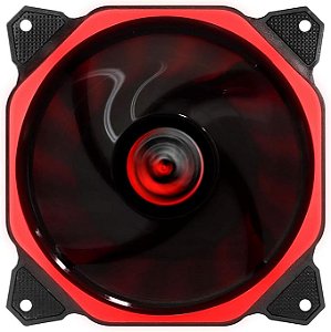 Cooler Fan HURACAN H1 120mm Led Vermelho - PCYES