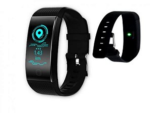 Pulseira Inteligente Relógio Bluetooth OEX Ps200 Preto