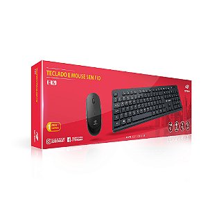 Kit Teclado + Mouse Sem Fio K-W20BK C3Tech