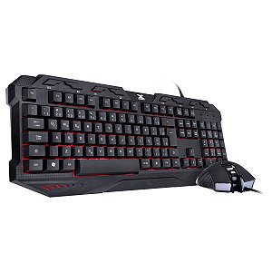 Teclado E Mouse Gamer Kraken - Mouse 2400 Dpi Led 3 Cores Cabo Usb 1.8 Metros - Vx Gaming