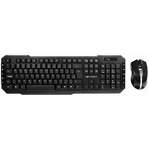 Kit Teclado E Mouse Sem Fio Preto K-W40 - C3tech
