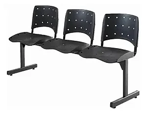 Longarina 3 Lugares Ergoplax Ergonômic