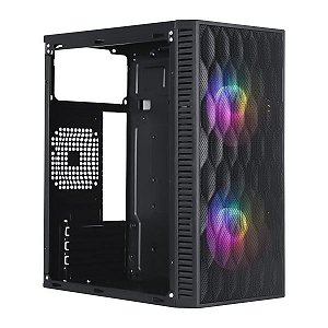 GABINETE GAMER VINIK WAVE PRETO LATERAL ACRILICO - GGWACBK
