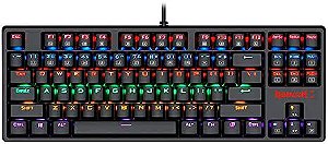 Teclado Mecânico Gamer Daksa K576 LED Switch Outemu MK2 Blue, ABNT2 - K576R Redragon