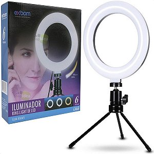 Iluminador Ring Light 6 Polegadas Usb Led Apoio Mesa Ro6w5