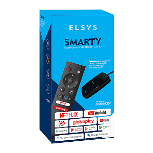 TV Box Receptor de TV Elsys Smarty com Netflix, Youtube, Globoplay - Erti01