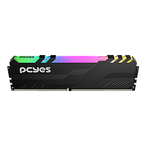 MEMORIA GAMER PCYES UDIMM 8GB DDR4 3200MHZ BLACK COM RGB - PM083200D4BR