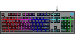Teclado Gamer K500F USB Membrana LED RGB ABNT2 Preto - HP