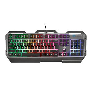 Teclado Gamer Trust GXT 856 Torac LED Rainbow Anti-ghosting Teclas Multimídia Preto - TRUST