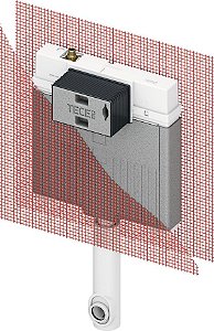 TECE Caixa de descarga 8cm embutida alvenaria para louças de piso