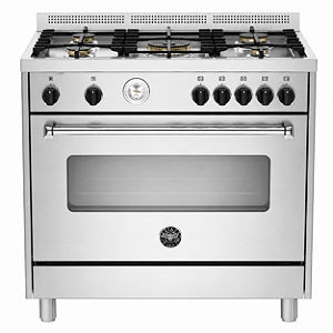 FOGAO MASTER 90CM, 5 QUEIMADORES, INOX, FORNO ELETRICO 220V
