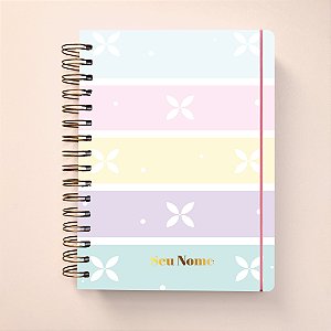CADERNO COLEGIAL FLOWER