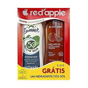 Kit Protetor Solar FPS 50 + Hidratante Melancia Red Apple