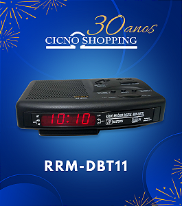 RRM-DBT11 - Rádio Relógio Digital FM e Bluetooth