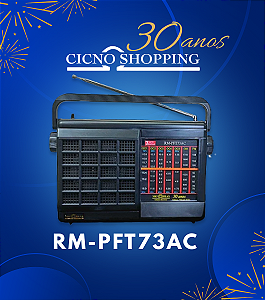 RM-PFT73AC-RÁDIO PORTÁTIL 7 FAIXAS-FM+OM+5OC