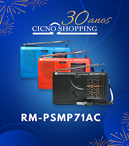 RM-PSMP71AC-RÁDIO 7 Faixas FM1+FM2+OM+4 OC MÉDIO