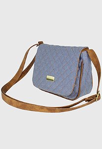 Bolsa Transversal Feminina Tiracolo Pequena Jeans Delavê L065