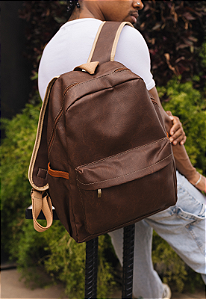 Lenna's Mochila Executiva Básica Masculina Feminina Caramelo LE12
