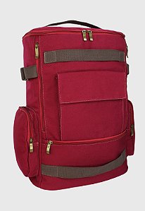 Lenna's Mochila de Lona Grande Masculina Feminina Comporta Notebook Casual e Viagens Bordô LE13