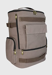 Lenna's Mochila de Lona Grande Masculina Feminina Comporta Notebook Casual e Viagens Cinza LE13