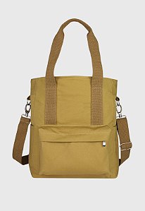 Lenna's Bolsa Transversal e de Ombro Tote Bag de Lona Caqui A025
