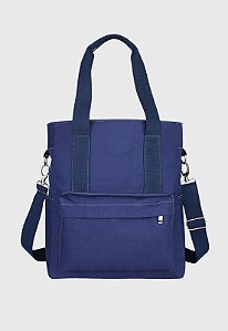 Lenna's Bolsa Transversal e de Ombro Tote Bag de Lona Azul A025
