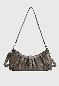 Bolsa Cargo Feminina Transversal e de Ombro com Fivelas Ouro Velho B079