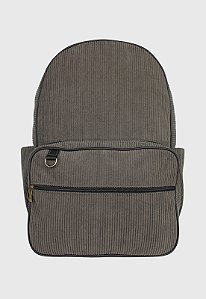 Lenna's Mochila Unissex Grande de Veludo Cotelê Comporta Notebook Cinza A026