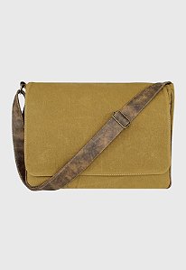 Pasta Carteiro Transversal de Lona Caqui A003