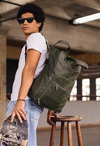 Lenna's Mochila Executiva Tamanho Grande Masculina Feminina Verde LE14