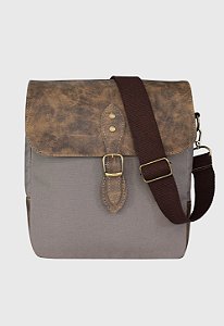 Lenna's Bolsa Transversal de Lona Com Estilo Retrô Vintage Cinza LE15