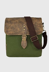 Lenna's Bolsa Transversal de Lona Com Estilo Retrô Vintage Verde LE15