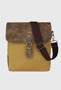 Lenna's Bolsa Transversal de Lona Com Estilo Retrô Vintage Cáqui LE15