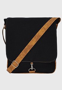 Bolsa Transversal de Lona Preta L068