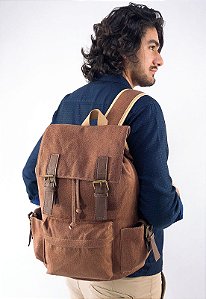 Mochila masculina lona vintage Clearance