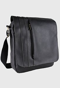 Bolsa Transversal Tiracolo Material Sintético Preta L096