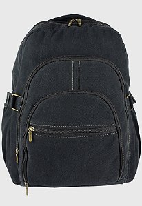 Mochila Jeans Escolar Grande Preta L083