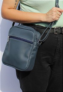 Shoulder Bag Bolsa Transversal Pequena Azul L084